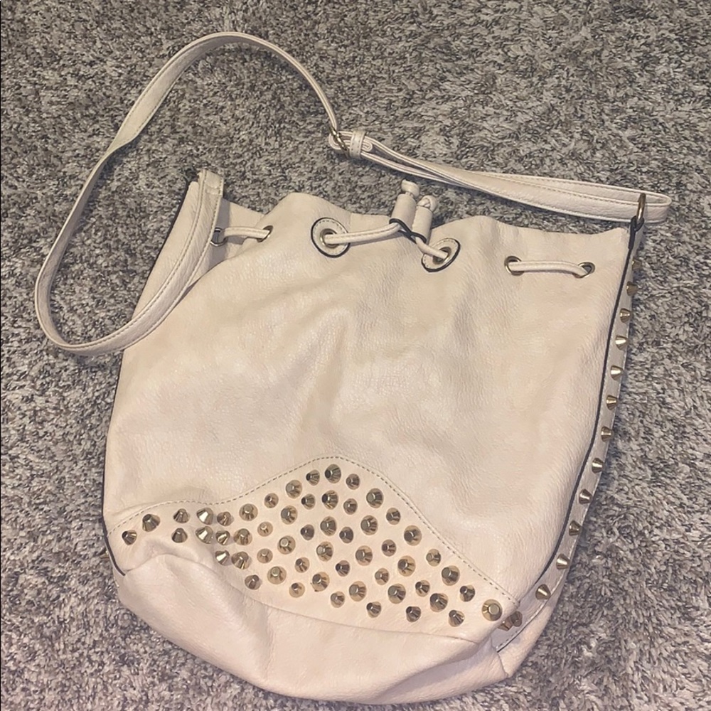 Gold Studded Bucket Bag